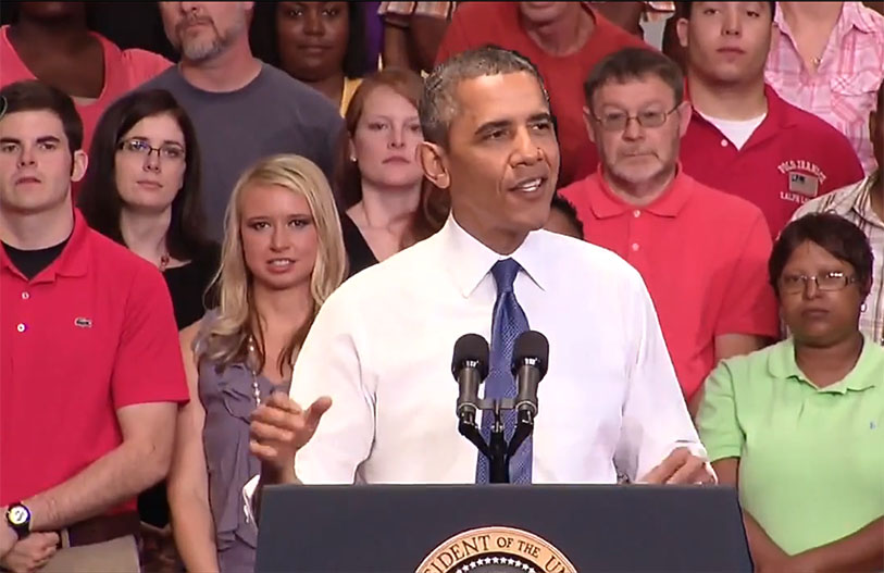 President Obama at Knox College, Galesburg, IL, July 25, 2013
