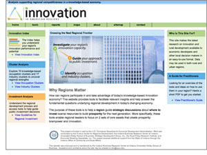 Innovation in American Regions Web Screenshot