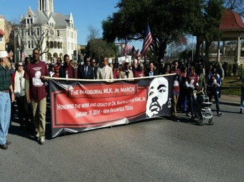 Assistant Secretary Jay Williams participates in the city of New Braunfels, Texas’ Inaugural MLK Day march