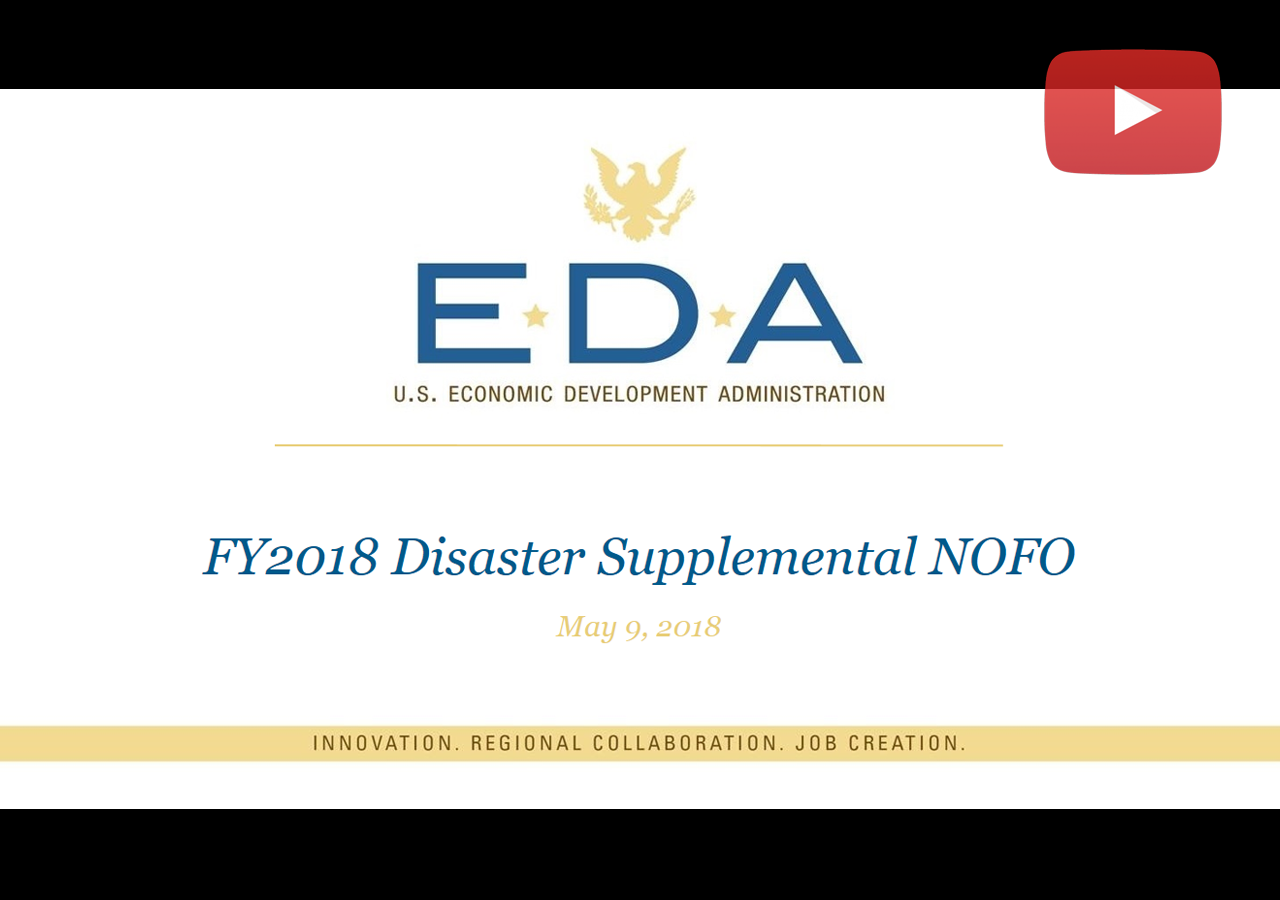 FY2018 Disaster Supplemental NOFO Webinar