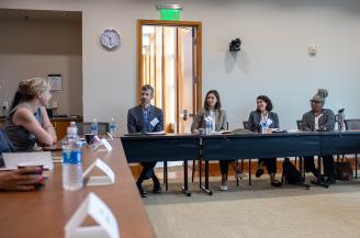 Photo of EDA Chief of Staff Maryam Janani-Flores visited the KC BioHub Tech Hub in Kansas City.