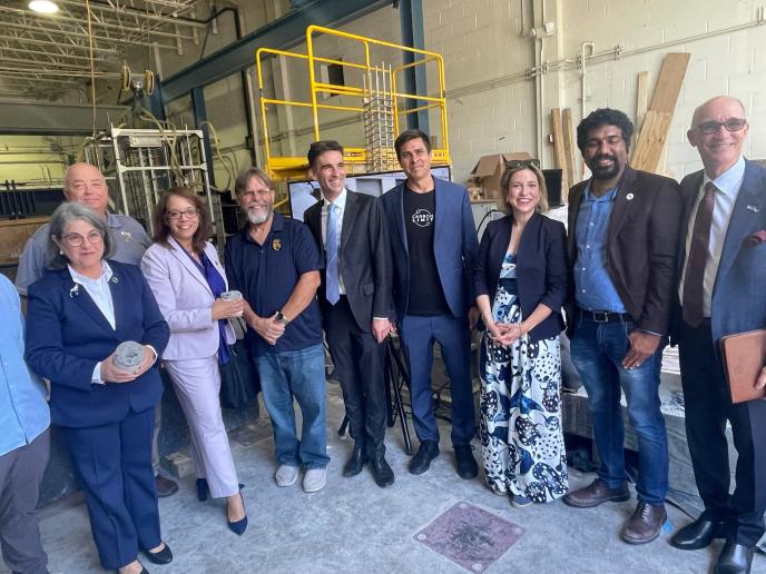 Photo of U.S. Assistant Secretary of Commerce for Economic Development Alejandra Y. Castillo with representatives of the South Florida ClimateReady Tech Hub at Florida International University.