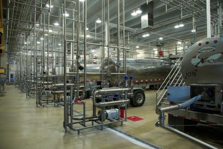 The new state-of-the-art dairy processing plant is housed in the old denim mill and continues to expand.