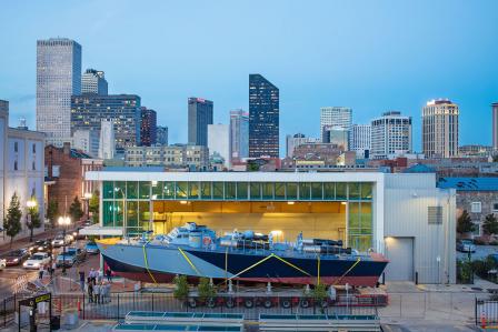 The World War II boat PT-305 was restored at the Kushner Restoration Pavilion. Courtesy: The National World War II Museum.