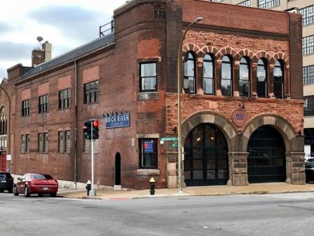 The transformed Fire Engine House now the Brick River Cider